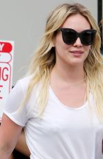 HILARY DUFF in White Jeans Out and About in Studio City