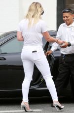 HILARY DUFF in White Jeans Out and About in Studio City