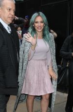 HILARY DUFF on he Set of Good Morning America in New York