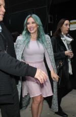 HILARY DUFF on he Set of Good Morning America in New York