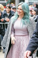 HILARY DUFF on he Set of Good Morning America in New York