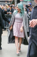 HILARY DUFF on he Set of Good Morning America in New York
