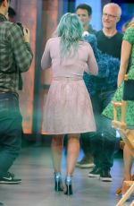 HILARY DUFF on he Set of Good Morning America in New York