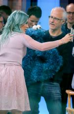 HILARY DUFF on he Set of Good Morning America in New York