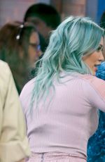 HILARY DUFF on he Set of Good Morning America in New York