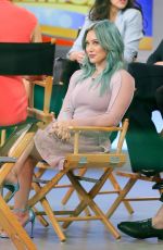 HILARY DUFF on he Set of Good Morning America in New York