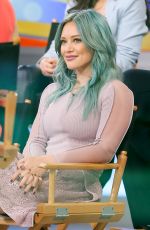 HILARY DUFF on he Set of Good Morning America in New York