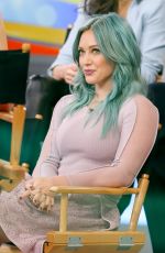 HILARY DUFF on he Set of Good Morning America in New York