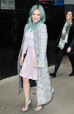HILARY DUFF on he Set of Good Morning America in New York