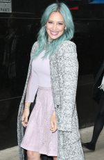 HILARY DUFF on he Set of Good Morning America in New York