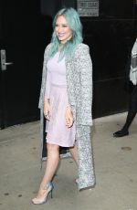 HILARY DUFF on he Set of Good Morning America in New York