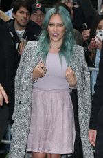 HILARY DUFF on he Set of Good Morning America in New York