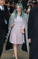 HILARY DUFF on he Set of Good Morning America in New York