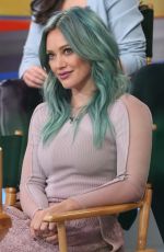HILARY DUFF on he Set of Good Morning America in New York