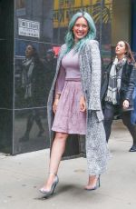 HILARY DUFF on he Set of Good Morning America in New York