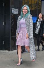 HILARY DUFF on he Set of Good Morning America in New York