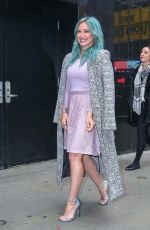 HILARY DUFF on he Set of Good Morning America in New York
