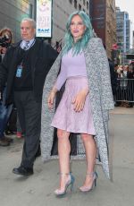 HILARY DUFF on he Set of Good Morning America in New York