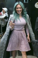 HILARY DUFF on he Set of Good Morning America in New York