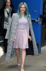 HILARY DUFF on he Set of Good Morning America in New York