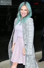HILARY DUFF on he Set of Good Morning America in New York