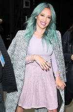HILARY DUFF on he Set of Good Morning America in New York