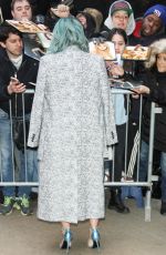 HILARY DUFF on he Set of Good Morning America in New York