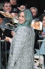 HILARY DUFF on he Set of Good Morning America in New York
