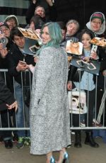 HILARY DUFF on he Set of Good Morning America in New York