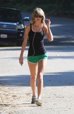 TAYLOR SWIFT in Shorts Out Hiking in Hollywood