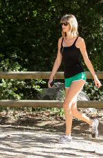 TAYLOR SWIFT in Shorts Out Hiking in Hollywood