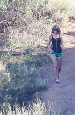 TAYLOR SWIFT in Shorts Out Hiking in Hollywood