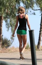 TAYLOR SWIFT in Shorts Out Hiking in Hollywood