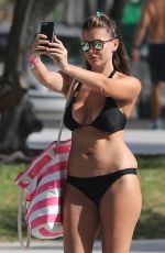 IMOGEN THOMAS in Bikini on the Beach in Miami 0603