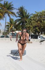 IMOGEN THOMAS in Bikini on the Beach in Miami 0603