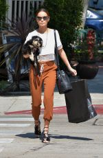 JAMI CHUNG Out with Her Dog in West Hollywood