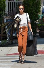 JAMI CHUNG Out with Her Dog in West Hollywood