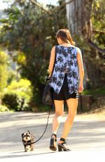 JAMIE CHUNG Out with Her Dog in Los Angeles