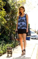 JAMIE CHUNG Out with Her Dog in Los Angeles