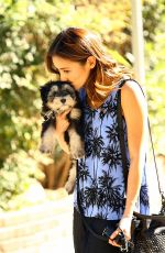 JAMIE CHUNG Out with Her Dog in Los Angeles