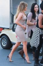 JENNIFER LOPEZ Arrieves at American Idol Set in West Hollywood