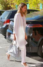 JESSICA ALBA Arrives at The Honest Company in Santa Monica