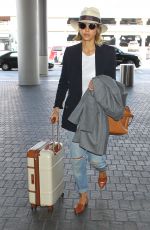 JESSICA ALBA Departing on a Flight at LAX Airport 2003