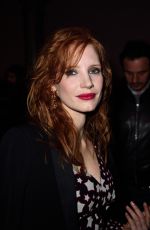 JESSICA CHASTAIN Arrives at Yves Saint Laurent Fashion Show in Paris