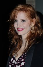 JESSICA CHASTAIN Arrives at Yves Saint Laurent Fashion Show in Paris