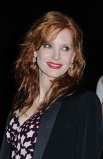 JESSICA CHASTAIN Arrives at Yves Saint Laurent Fashion Show in Paris