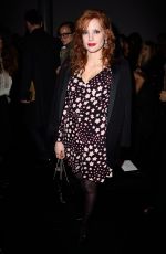 JESSICA CHASTAIN Arrives at Yves Saint Laurent Fashion Show in Paris
