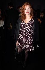 JESSICA CHASTAIN Arrives at Yves Saint Laurent Fashion Show in Paris