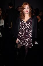 JESSICA CHASTAIN Arrives at Yves Saint Laurent Fashion Show in Paris