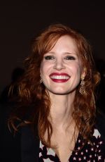 JESSICA CHASTAIN Arrives at Yves Saint Laurent Fashion Show in Paris